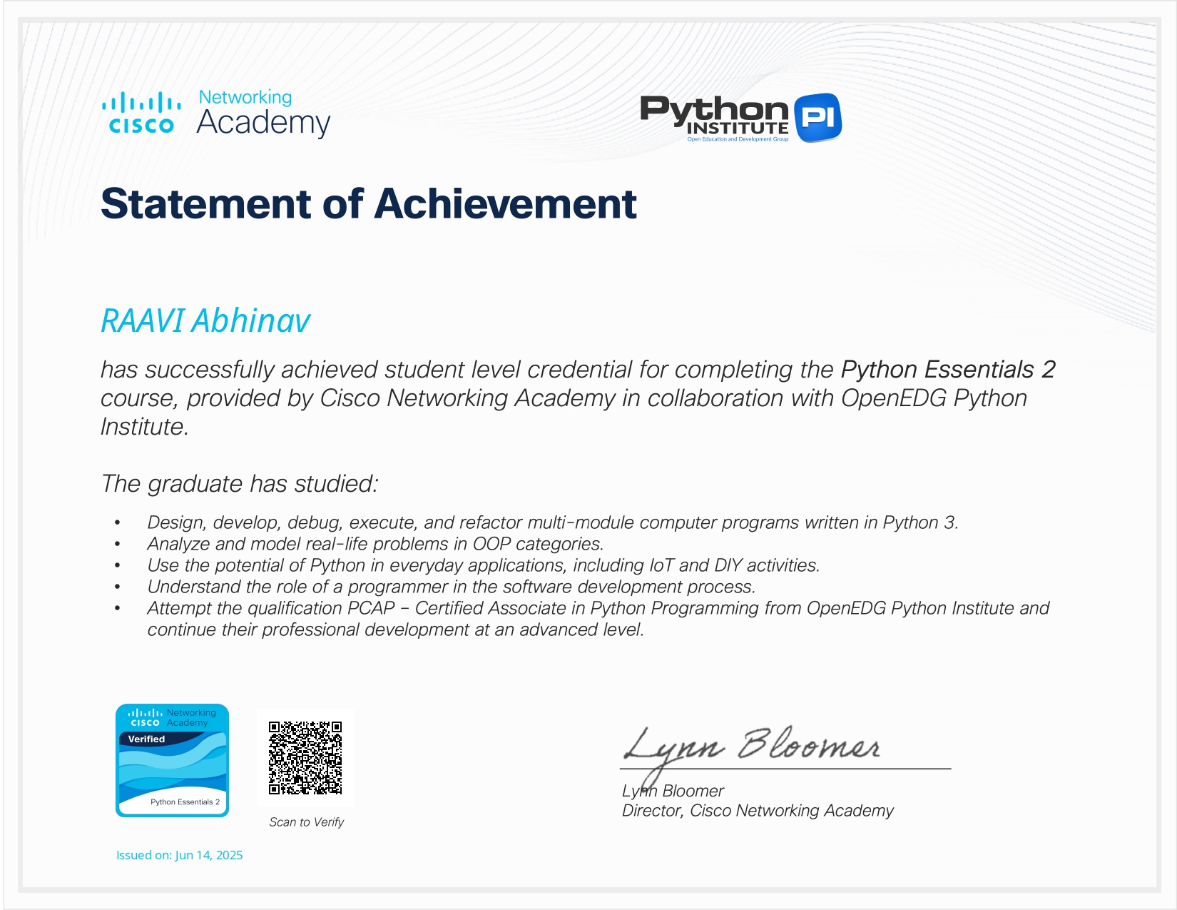 Cisco Certificate